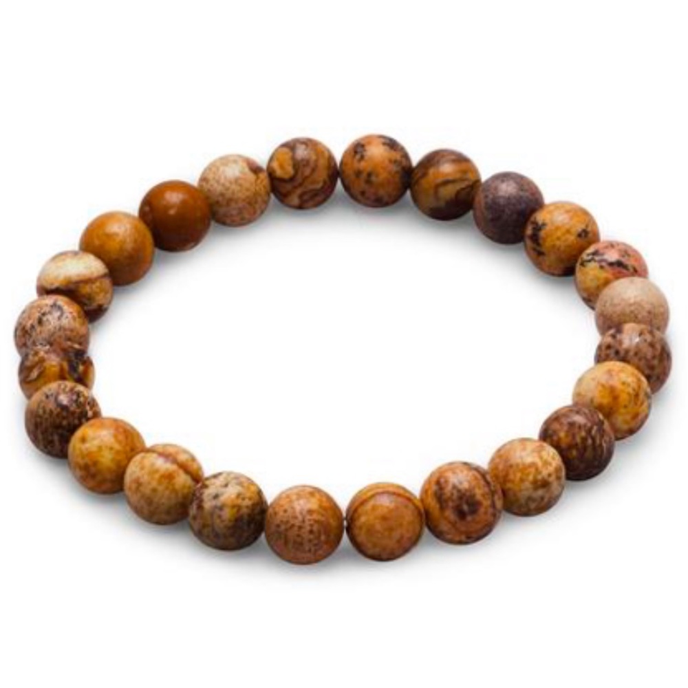 RED JASPER BEADED BRACELET - Picture 1 of 1